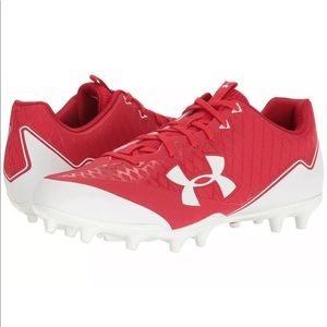 Under Armour Nitro Select Low Molded MC Red/White Men’s Football Cleats 16